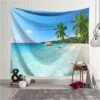 Arazzo Decorativo Camera Da Letto - T-Audace Spiaggia Tropicale Natura Mare Isola Palma - 200x150cm - Carta Da Parati In Tessuto - Arazzi Estetici - Decorazione Panoramica -Armonia Decor 95220669 1