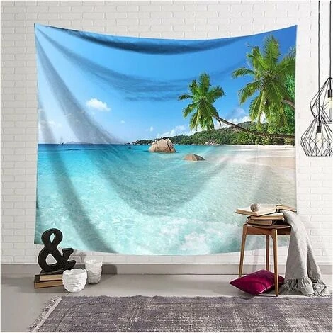 Arazzo Decorativo Camera Da Letto - T-Audace Spiaggia Tropicale Natura Mare Isola Palma - 200x150cm - Carta Da Parati In Tessuto - Arazzi Estetici - Decorazione Panoramica 3 Arazzo Decorativo Camera Da Letto - T-Audace Spiaggia Tropicale Natura Mare Isola Palma - 200x150cm - Carta Da Parati In Tessuto - Arazzi Estetici - Decorazione Panoramica