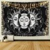 Arazzo Sole E Luna Tarocchi Arazzo Sole Ardente Celeste Arazzo Psichedelico Appeso A Parete Arazzi Neri Mandala Decorazione Murale Arazzo Mistico 150 200 Cm,T-Audace -Armonia Decor 95222371 1