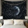 Arazzo Bohémien Con Mandala Psichedelico, Arazzo Nero Da Appendere Alla Parete, Decorazione Da Parete Per Camera Da Letto, Soggiorno (130 Cm X 150 Cm) -Armonia Decor 95222375 1