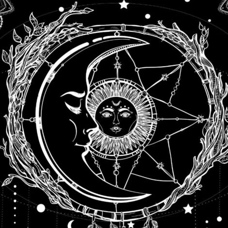 Arazzo Sole E Luna Arazzo Mandala Psichedelico Cielo Stellato Indiano Acchiappasogni Arazzo Da Parete Arazzo Per Soggiorno Camera Da Letto (Sole E Luna, 150x200 Cm) 7 Arazzo Sole E Luna Arazzo Mandala Psichedelico Cielo Stellato Indiano Acchiappasogni Arazzo Da Parete Arazzo Per Soggiorno Camera Da Letto (Sole E Luna, 150x200 Cm) - immagine 5