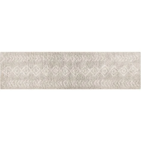 Tappeto Shaggy Boho 80 X 300 Cm Con Motivo Geometrico Beige Chiaro Kapan 6 Tappeto Shaggy Boho 80 X 300 Cm Con Motivo Geometrico Beige Chiaro Kapan - immagine 4