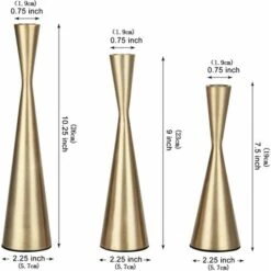 Candelabri In Oro, Portacandele In Metallo Per Decorazioni Per La Casa, Centrotavola Per Matrimoni, Feste Di Natale, Candelabri Vintage, Set Di 3 In Ottone Dorato -Armonia Decor 95524685 3