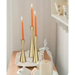 Candelabri In Oro, Portacandele In Metallo Per Decorazioni Per La Casa, Centrotavola Per Matrimoni, Feste Di Natale, Candelabri Vintage, Set Di 3 In Ottone Dorato -Armonia Decor 95524685 4
