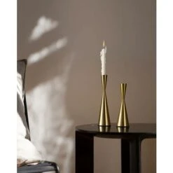 Candelabri In Oro, Portacandele In Metallo Per Decorazioni Per La Casa, Centrotavola Per Matrimoni, Feste Di Natale, Candelabri Vintage, Set Di 3 In Ottone Dorato -Armonia Decor 95524685 5