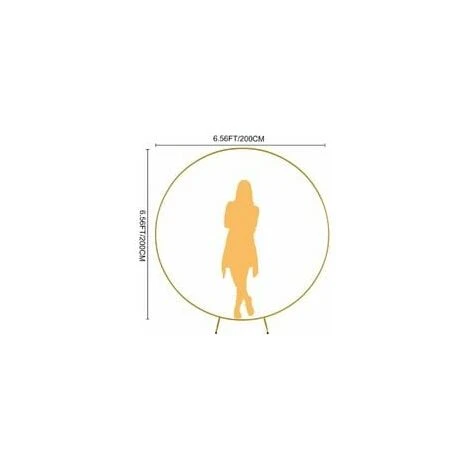 Arco Decorativo Per Porta Per Matrimonio Rotondo Dia.2m Colore Dorato 5 Arco Decorativo Per Porta Per Matrimonio Rotondo Dia.2m Colore Dorato - immagine 3