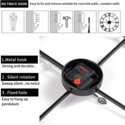 Numeri Romani Moderni Grandi Orologi Da Parete Orologio Da Parete Rotondo In Metallo Silenzioso Senza Ticchettio Per Soggiorno, Cucina, Camere Da Letto, Orologi Da Parete Vintage Da Giardino, Decor Ne -Armonia Decor 95527690 4