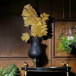 24 Pezzi Foglie Artificiali Oro 8 Tipi Foglie Di Palma Oro Piante Tropicali Foglie Di Palma Foglie Finte Per Matrimonio Compleanno Festa A Tema Casa Decorazioni Fai Da Te -Armonia Decor 95756154 4