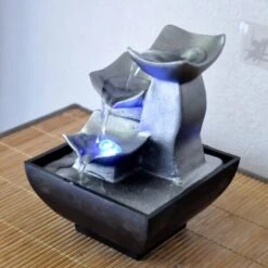 Zen Light - Fontana Nature Boro, Resina, Argento, 13 X 13 X 17 Cm -Armonia Decor 95807117 4