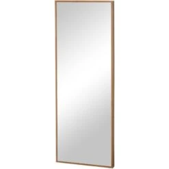 HOMCOM Specchio Da Parete E Da Appoggio In Legno Di Pino Con Ganci Inclusi, 45x125cm