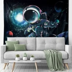 Arazzo Mandala, Arazzo Galassia, Arazzo Astronauta Per Bambini, Uomo, Donna, Camera Da Letto, Decorazione Della Parete, Arazzo Per La Decorazione Della Stanza (Surfer, 150CM130CM) -Armonia Decor 96146022 3
