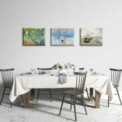 Pittura Stampe Su Tela, Stampa Sunrise Wall Art Painting, 3X Modern Landscape Giclee Art Picture Set Di Tre Pezzi -Armonia Decor 96195570 5