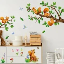 Adesivi Murali Animali Della Foresta Adesivi Murali Scoiattolo Per Bambini Ramo Di Un Albero Decorazioni Murali Baby Room Camera Dei Bambini Aula 9 Adesivi Murali Animali Della Foresta Adesivi Murali Scoiattolo Per Bambini Ramo Di Un Albero Decorazioni Murali Baby Room Camera Dei Bambini Aula -Armonia Decor 96233458 3