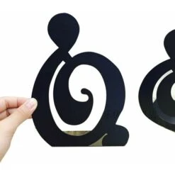 Coppia Di Fermalibri In Metallo Solido A Tema Musicale Creativo Per Bambini E Amanti Della Musica - Decorazione Per La Casa O L'ufficio -Armonia Decor 96233543 4