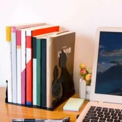 Reggilibri In Acciaio Inossidabile Per Sostenere Libri Grandi E Pesanti O Decorare Biblioteche E Uffici Domestici (gatto Musicale) -Armonia Decor 96236558 5