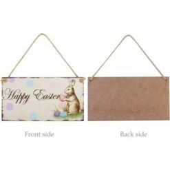 LITZEE Regalo Di Pasqua Buona Pasqua Targa In Legno Coniglio Appeso Placca Festival Muro Decorativo Porta Segno Appendiabiti Decorazione Domestica Puntelli Foto Bomboniere -Armonia Decor 96301523 3
