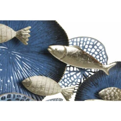Decorazione Da Parete DKD Home Decor Azzurro Dorato Metallo Pesci (122 X 10 X 70 Cm) -Armonia Decor 96523808 3