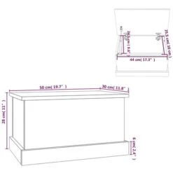Contenitore Rovere Sonoma 50x30x28 Cm Legno Multistrato VidaXL -Armonia Decor 96684545 3