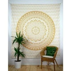 Indian Mandala Tapestry Hanging Bohemian Home Decor Wall Hangings Tapestry Bohemian Chic Tapestry Wall Sheet Mandala Aesthetic Wall Hanging Grande Tessuto Mandala Wall Hanging -Armonia Decor 97073351 4