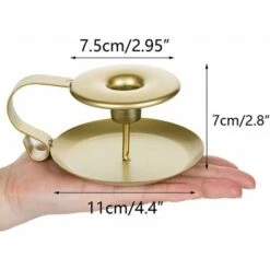 Portacandele Cono Portacandele, Portacandele Da Tavolo In Oro Per Cerimonia Di Nozze, Candeliere Per La Decorazione Della Sala Da Pranzo Di Natale Di Halloween, 2 Pezzi -Armonia Decor 97074202 3