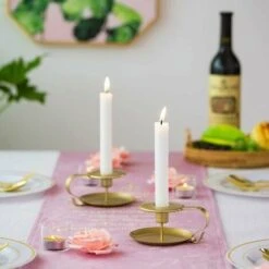 Portacandele Cono Portacandele, Portacandele Da Tavolo In Oro Per Cerimonia Di Nozze, Candeliere Per La Decorazione Della Sala Da Pranzo Di Natale Di Halloween, 2 Pezzi -Armonia Decor 97074202 4