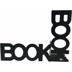 Fermalibri Verticali In Metallo Solido Antiscivolo Per Casa, Ufficio, Scrivania E Scaffali (nero) -Armonia Decor 97074716 3