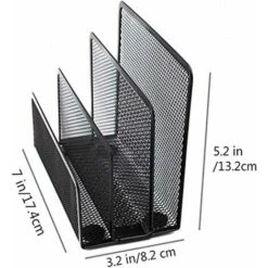 Portadocumenti Portalettere In Rete Metallica Fai-da-te Portariviste In Rete Metallica Sorter Da Tavolo Scaffale Per Valigetta Organizzatore Di Archiviazione A 3 Strati -Armonia Decor 97075174 2