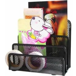 Portadocumenti Portalettere In Rete Metallica Fai-da-te Portariviste In Rete Metallica Sorter Da Tavolo Scaffale Per Valigetta Organizzatore Di Archiviazione A 3 Strati -Armonia Decor 97075174 5