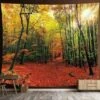 Sole Tramonto Foresta Albero Arazzo Appeso A Parete Biancheria Da Letto Arazzo Dipinto Ad Olio Natura Paesaggio Spiaggia Coperta Per Camera Da Letto Soggiorno Dormitorio 150x130cm -Armonia Decor 97075433 1