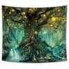 Arazzo Da Appendere Alla Parete Floreale Europeo 3D Creativo Realistico Foresta 3D Arazzo Decorazioni Per La Casa Albero Stampa Wall Art Tapestry