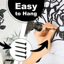 Arte Da Parete In Metallo A Forma Di Rosa Nera Arte Da Parete In Ferro Battuto Scultura Da Parete Decorativa Accessorio Per Decorazioni Per La Casa Appeso A Parete Per Interni 11,5 15 Pollici -Armonia Decor 97076075 5