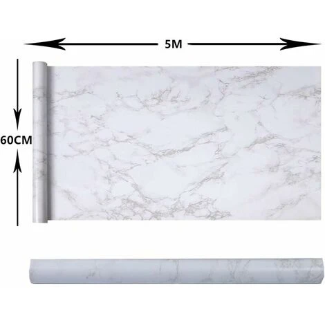 Carta Adesiva Per Mobili In Marmo 60 Cm X 500 Cm Grigio Bianco Carta Da Parati Autoadesiva Pellicola Autoadesiva Impermeabile Per Controsoffitti Bagno Cucina 4 Carta Adesiva Per Mobili In Marmo 60 Cm X 500 Cm Grigio Bianco Carta Da Parati Autoadesiva Pellicola Autoadesiva Impermeabile Per Controsoffitti Bagno Cucina - immagine 2