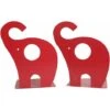 Decorazione Fermalibri In Metallo Per Bambini Con Motivo A Elefante Rosso Antiscivolo -Armonia Decor 97078212 1