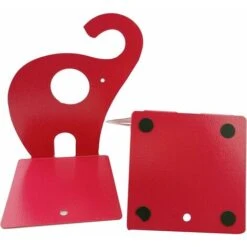 Decorazione Fermalibri In Metallo Per Bambini Con Motivo A Elefante Rosso Antiscivolo -Armonia Decor 97078212 3