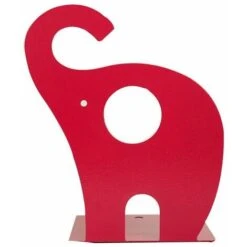 Decorazione Fermalibri In Metallo Per Bambini Con Motivo A Elefante Rosso Antiscivolo -Armonia Decor 97078212 4