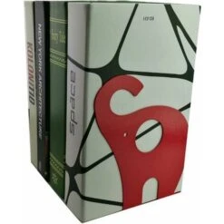 Decorazione Fermalibri In Metallo Per Bambini Con Motivo A Elefante Rosso Antiscivolo -Armonia Decor 97078212 5