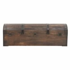 Baule In Legno Massello Stile Vintage 120x30x40 Cm -Armonia Decor 97207553 4