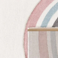 Paco Home Tappeto Bambini Cameretta Arcobaleno Polkadot Cuore 3D 80x150 Cm, Pink -Armonia Decor 97252907 4