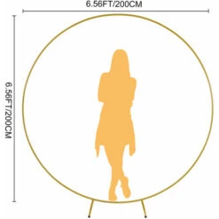 Arco Decorativo Per Porta Per Matrimonio Rotondo Dia.2m Colore Dorato -Armonia Decor 97431772 3