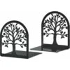 Reggilibri Decorativi, Reggilibri Dell'albero Della Vita, Reggilibri In Metallo, Reggilibri Neri, Reggilibri Per Scaffali, Fine Libro Pesante, Porta-libri Per L'home Office, Fermalibri -Armonia Decor 97679099 1
