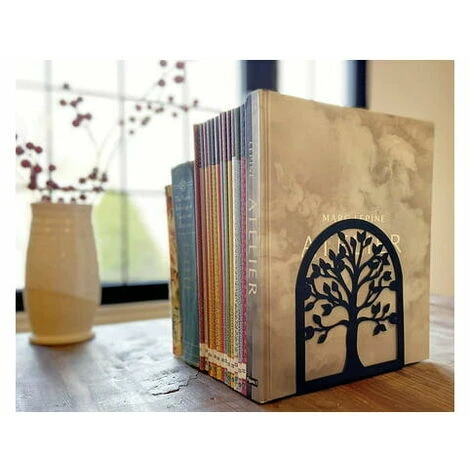 Reggilibri Decorativi, Reggilibri Dell'albero Della Vita, Reggilibri In Metallo, Reggilibri Neri, Reggilibri Per Scaffali, Fine Libro Pesante, Porta-libri Per L'home Office, Fermalibri 5 Reggilibri Decorativi, Reggilibri Dell'albero Della Vita, Reggilibri In Metallo, Reggilibri Neri, Reggilibri Per Scaffali, Fine Libro Pesante, Porta-libri Per L'home Office, Fermalibri - immagine 3