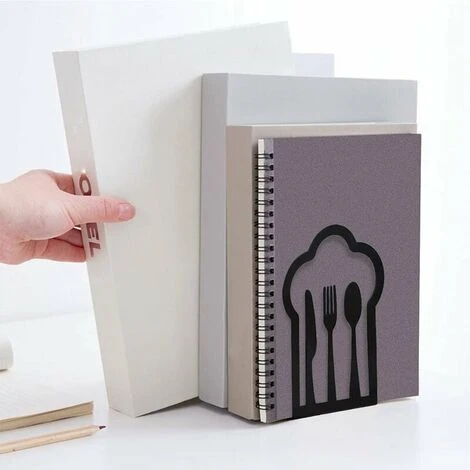 1 Paio Di Fermalibri Decorativi In Metallo Per Libri Di Cucina, Forchette, Coltelli, Cucchiai, Libri Di Cucina, Porta Ricette, Regali Di Inaugurazione Della Casa 6 1 Paio Di Fermalibri Decorativi In Metallo Per Libri Di Cucina, Forchette, Coltelli, Cucchiai, Libri Di Cucina, Porta Ricette, Regali Di Inaugurazione Della Casa - immagine 4