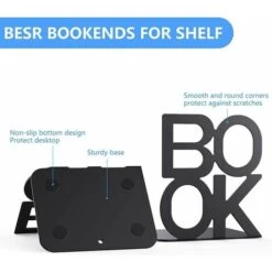 Scaffale - Scaffale Decorativo In Metallo Per Scaffale Da Ufficio, Unico Resistente (Nero, 5.1x5.5x4.9) -Armonia Decor 97872634 4