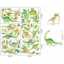 Adesivi Murali Dinosauro Luminoso, Adesivi Murali Dinosauro Per Bambini/Stanza Del Bambino, Adesivi Murali Con Impronte Di Dinosauro, Adesivo Murale Fluorescente Rimovibile Per L'arredamento Della Sta -Armonia Decor 97875015 5