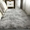 Tappeto Soggiorno Tappeto Per Grandi Superfici Per Camera Da Letto Shaggy Fluffy Carpet Washable Soft Floor Mat For The (Bianco Grigio, 80 X 160 Cm) -Armonia Decor 97883624 1