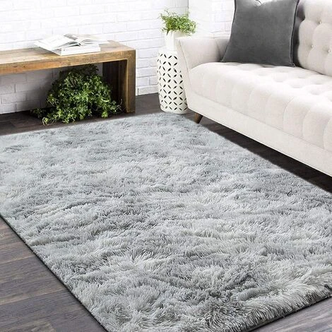 Tappeto Soggiorno Tappeto Per Grandi Superfici Per Camera Da Letto Shaggy Fluffy Carpet Washable Soft Floor Mat For The (Bianco Grigio, 80 X 160 Cm) 7 Tappeto Soggiorno Tappeto Per Grandi Superfici Per Camera Da Letto Shaggy Fluffy Carpet Washable Soft Floor Mat For The (Bianco Grigio, 80 X 160 Cm) - immagine 5