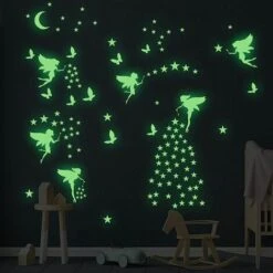 Pezzi Adesivi Luminosi, Adesivi Murali Soffitto Stella Luminosa Decorazione Soffitto Fluorescente Punti Luna Autoadesivi E Stelle Bagliore Nel Buio Per Camerette Bambini