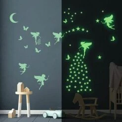 Pezzi Adesivi Luminosi, Adesivi Murali Soffitto Stella Luminosa Decorazione Soffitto Fluorescente Punti Luna Autoadesivi E Stelle Bagliore Nel Buio Per Camerette Bambini -Armonia Decor 97886598 4
