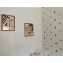 Set Di 3 Animali Safari Poster Giungla Giraffa Leone Elefante Palma Arte Da Parete 30x40 Bambini Neonato Ragazza Camera Decorazione Su Tela Regalo (senza Cornice) -Armonia Decor 97887618 4