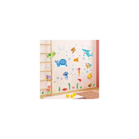 Bambini Animali Marini Delfini Adesivi Murali Pesci Decorazioni Murali Camera Da Letto Adesivi Murali Bagno Vivaio Per Bambini 50 70 Cm 2 Pezzi 6 Bambini Animali Marini Delfini Adesivi Murali Pesci Decorazioni Murali Camera Da Letto Adesivi Murali Bagno Vivaio Per Bambini 50 70 Cm 2 Pezzi - immagine 4